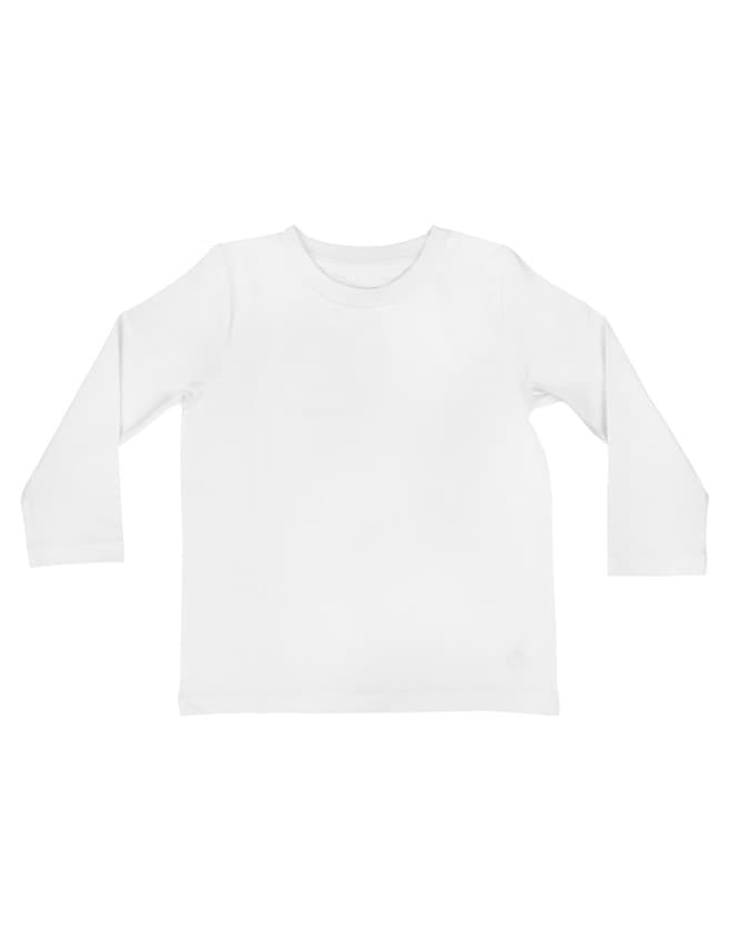 Basic Çocuk Beyaz Uzun Kol T-shirt resmi